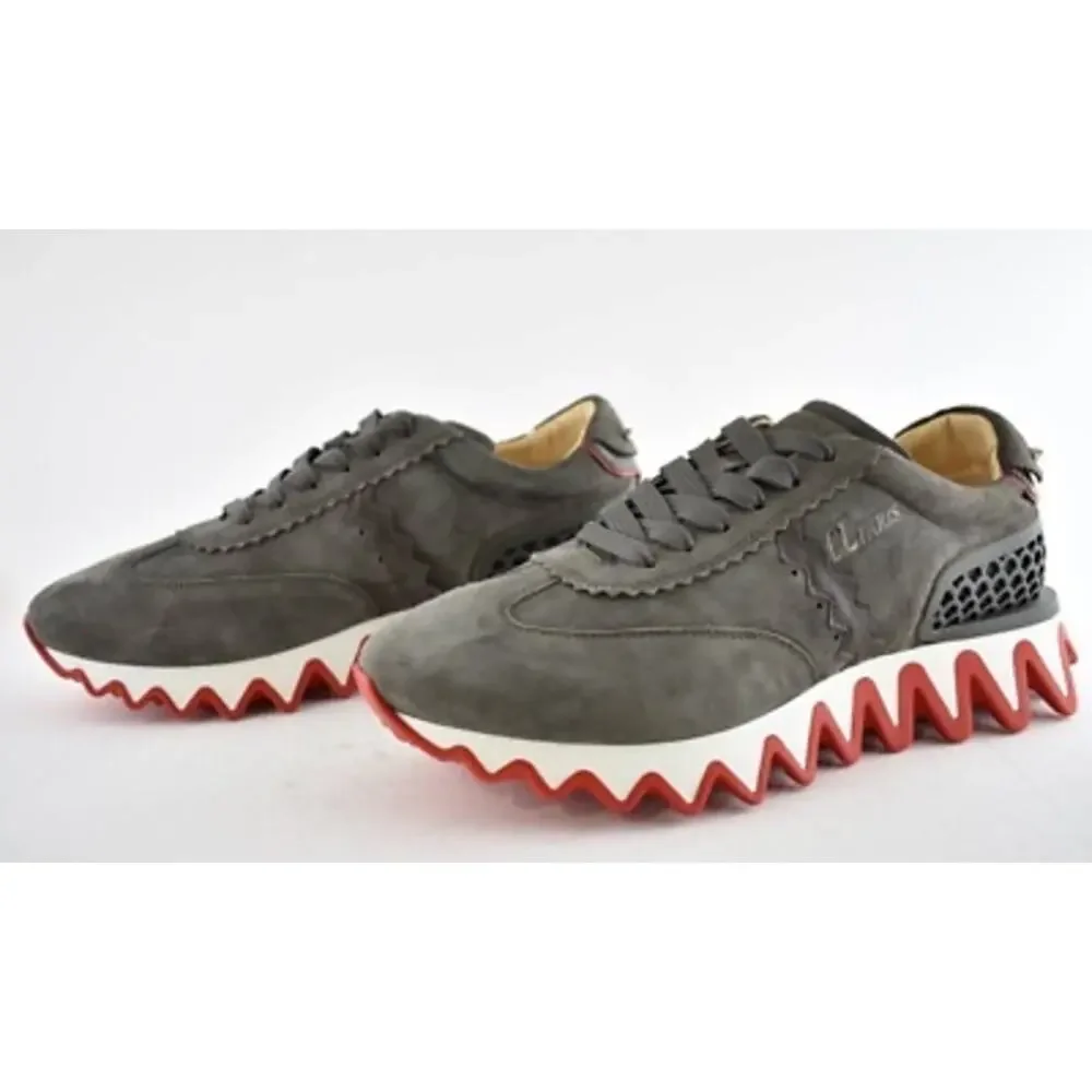 Christian Louboutin Loubishark Sneakers in Grey Suede Size EU 42.5/ US 9.5✨ - Picture 2 of 16